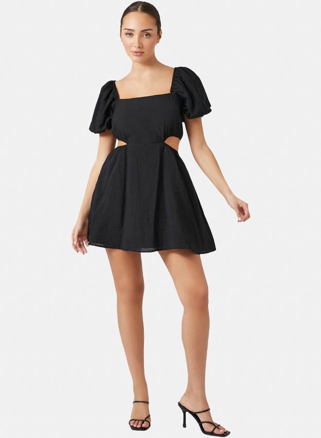 FOREVER 21 Cutout Puff-Sleeve Mini Dress - Image 5