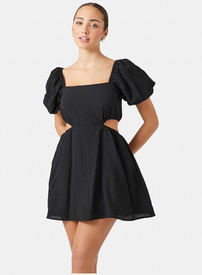 FOREVER 21 Cutout Puff-Sleeve Mini Dress - Image 2