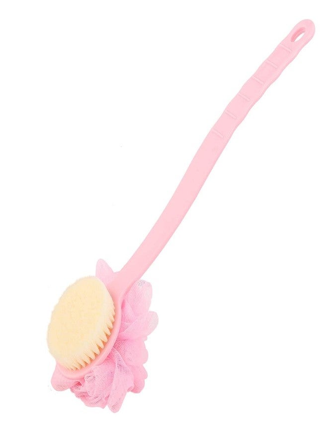 NIWRT Body Bath Shower Back Scrubber Long Handle with Super Soft Bristles Back Scrubber, Back Scrubber Bath Mesh Sponge with Curved Long Handle for Wet or Dry .(Multi Colour)(Pack Of 1) - Image 3