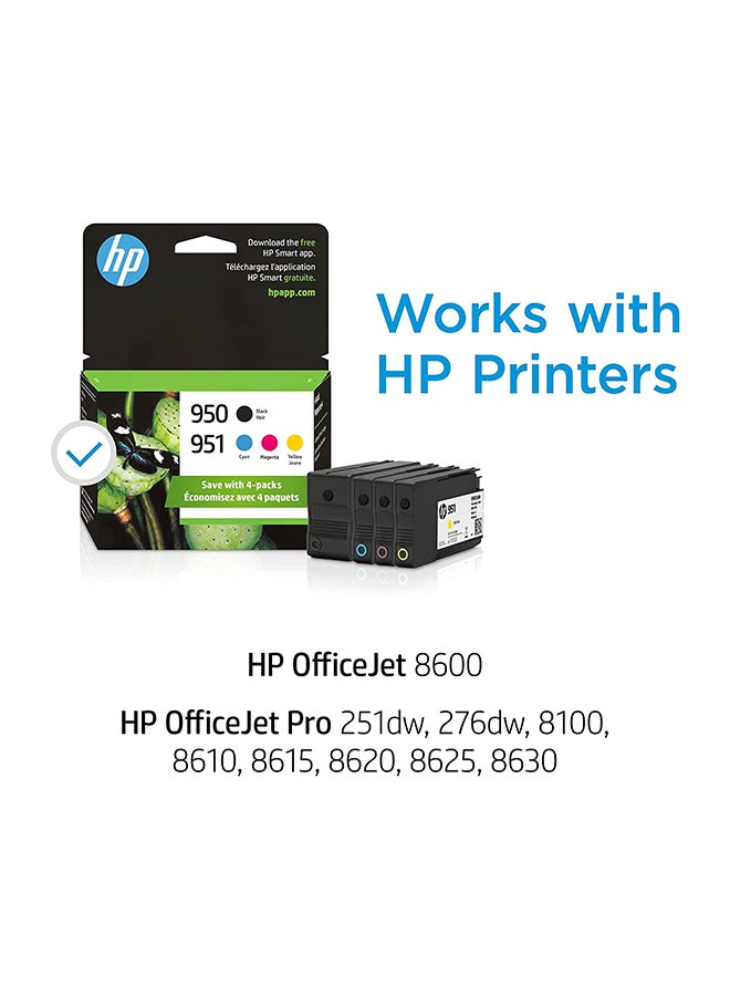 HP 4-Pack Toner Ink Cartridge Set 950XL/951XL Multicolour - Image 2