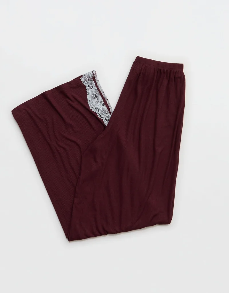Aerie  OVERSLEPT by Aerie Real Soft Ribbed Trouser PJ for Women | Best Price UAE