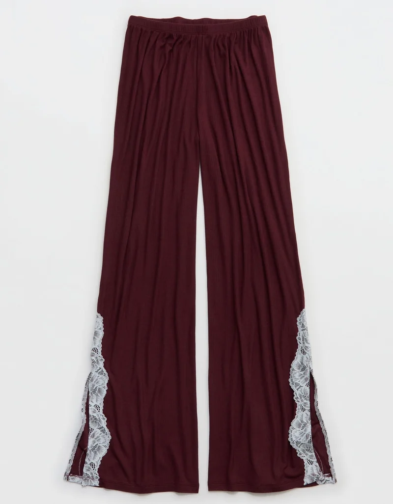 Aerie  OVERSLEPT by Aerie Real Soft Ribbed Trouser PJ for Women | Best Price UAE