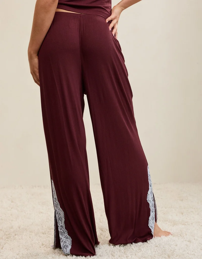 Aerie OVERSLEPT by Aerie Real Soft Ribbed Trouser PJ