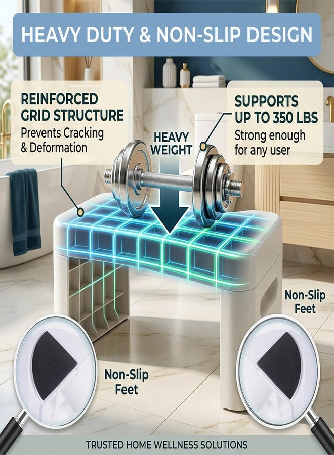 Deyuoau Toilet Step Stool, Toilet Assistance Steps,Bathroom Toilet Stool, Foldable Toilet Stool, Fits All Toilets, Folds for Easy Storage - Image 4