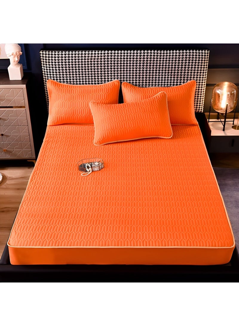 REOCLE Mattress Protector Breathable Noiseless Washable Bed Mattress Cover Air Fabric Cooling Mattress Pad Cover - Image 5