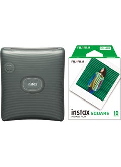 FUJIFILM Instax Sq Link Green Ex D Smartphone Printer and 10 Film  - Image 1