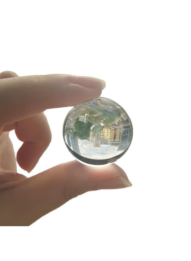 BeeSpring Crystal Glass Ball Solid Ornaments Art Mini 1.2Inch Clear Sphere Display Sculpture Decor Miniature Ornaments with Gift Box for Home Office Decoration Balls（30MM） - Image 1