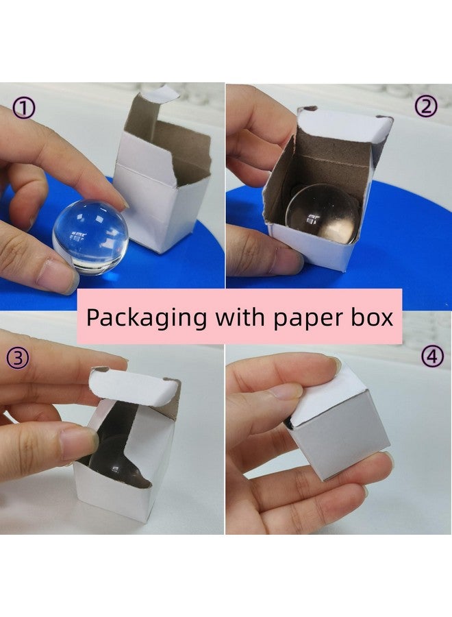 BeeSpring Crystal Glass Ball Solid Ornaments Art Mini 1.2Inch Clear Sphere Display Sculpture Decor Miniature Ornaments with Gift Box for Home Office Decoration Balls（30MM） - Image 5