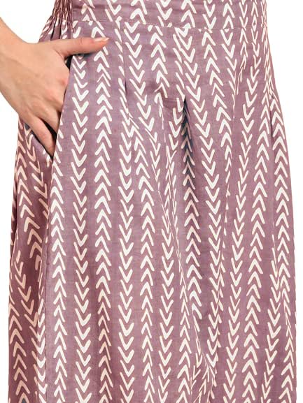 LookMark Women's Trendy Printed Cotton Blend Straight Kurta and Afghani Pant Set Perfect For Casual and Office Wear (AZ-LM-OG-KS2070 PEACH-M) - Image 2
