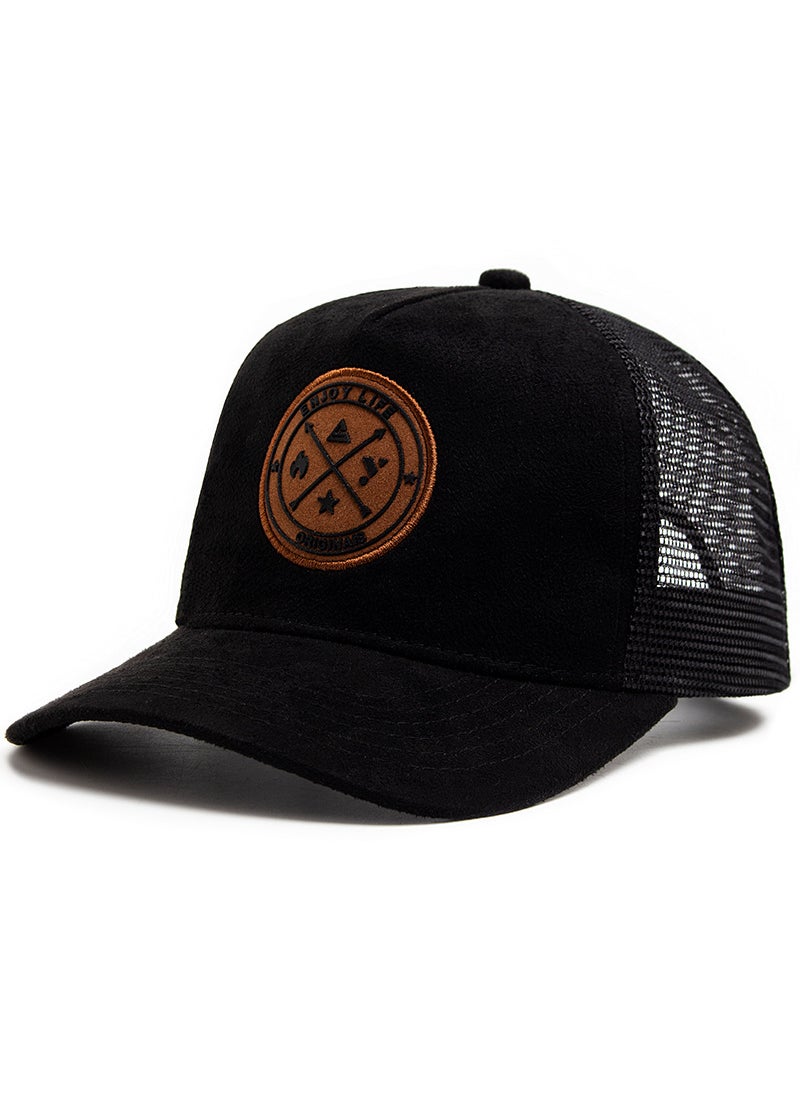Generic Summer Suede Mesh Baseball Cap Unisex Dark red  - Image 5