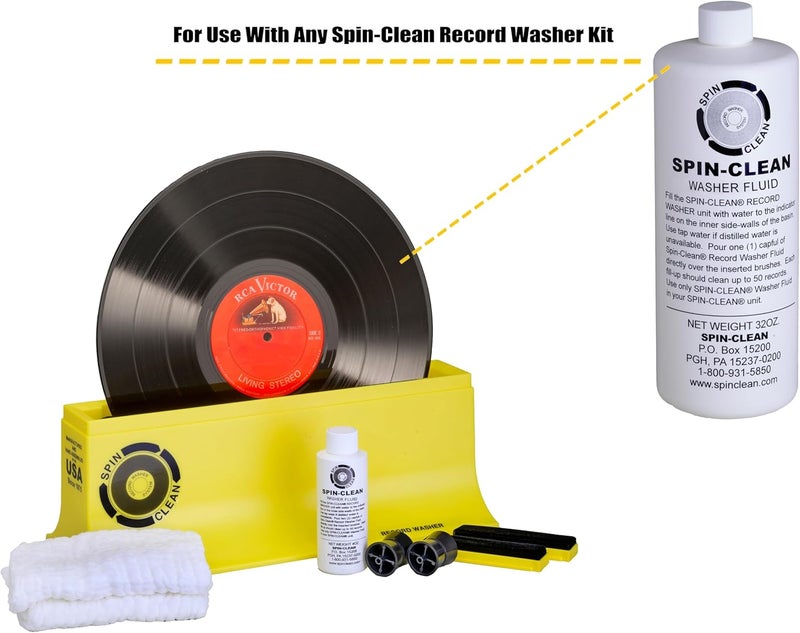 Project Spin-Clean Record Washer Fluid 32oz. | Alcohol-Free Record Cleaner Solution | Vinyl Record Cleaner Fluid - Image 2