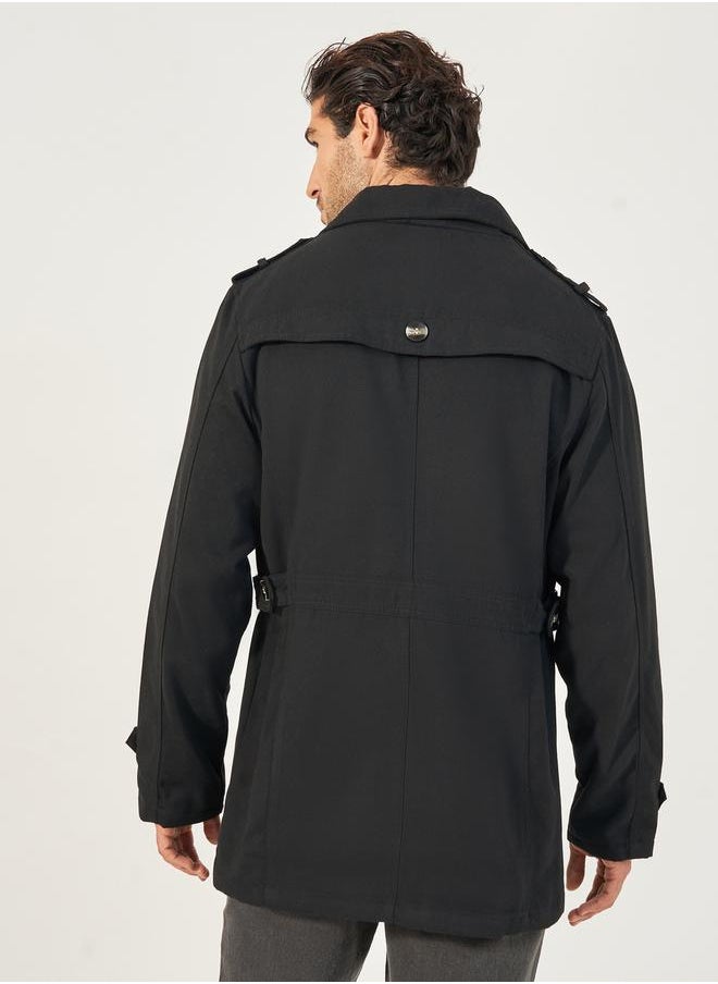Styli - Chunky Button Detail Trench Coat with Slip Pockets - Image 1
