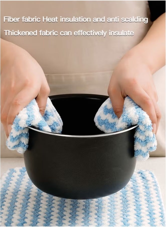 10-Piece Coral Fabric Cleaning Cloth Set, Absorbent, Hygienic, Scratch and Streak Free Cloth Rag Set, Reusable Machine Washable for Cars and Household. 25cm*25cm - Image 3