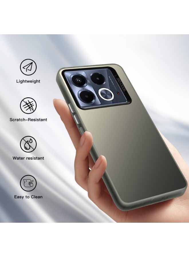LiuShan Infinix Note 40 5G Phone Case, Slim TPU Bumper Phone Cover,360°Full Body Shockproof Protective Case for Infinix Note 40 5G Gray - Image 4
