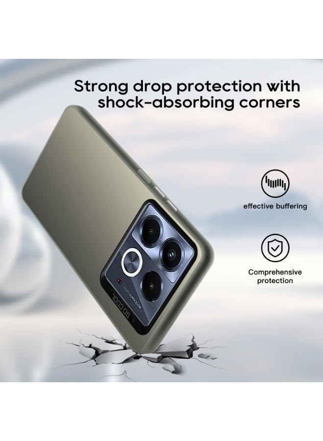 LiuShan Infinix Note 40 5G Phone Case, Slim TPU Bumper Phone Cover,360°Full Body Shockproof Protective Case for Infinix Note 40 5G Gray - Image 5