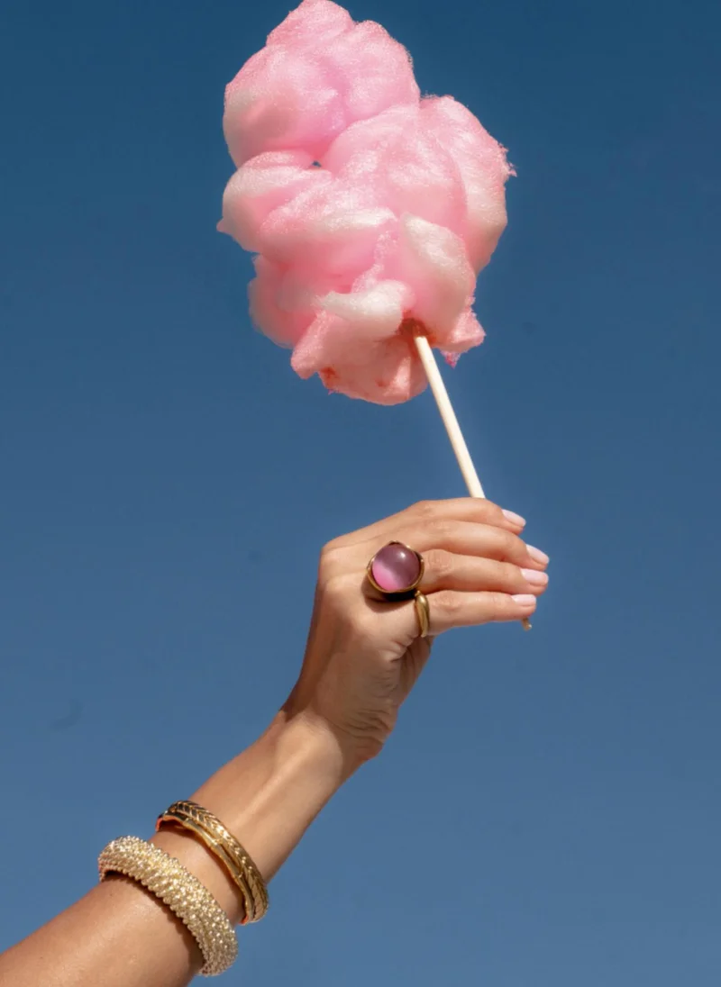 AMIE Dubai  Statement ring w/pink stone for Women | Best Price UAE