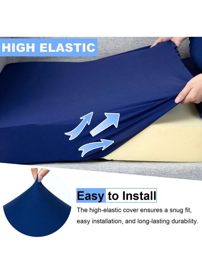 pickyNproud 8Pcs Patio Cushion Covers Stretch Outdoor Couch Cushions Slipcovers Replacement Washable Furniture Protector with Elastic Bottom Sofa Chair Seat Cover - Image 2