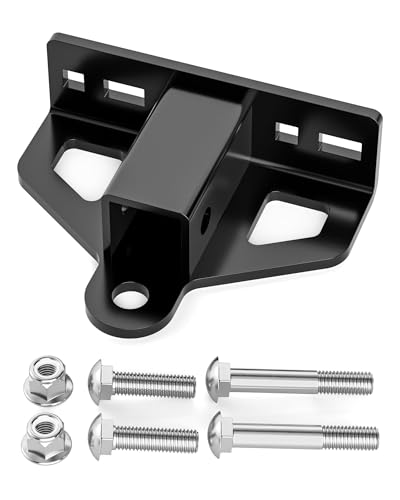HOWBOW Zero Turn Lawn Mower Hitch with 1-1/4" Receiver, 6mm Thicker Heavy Duty Steel Trailer Receiver Hitch, Universal Upgrade 1-1/4 Hitch Receiver with Versatile Chain Slot and Carriage Bolt Hardware - Image 1