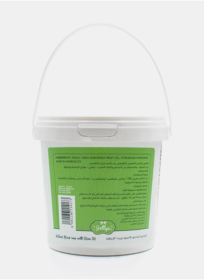 Jellys صابون أسود طبيعي بزيت الزيتون، 500 جرام  - Image 4
