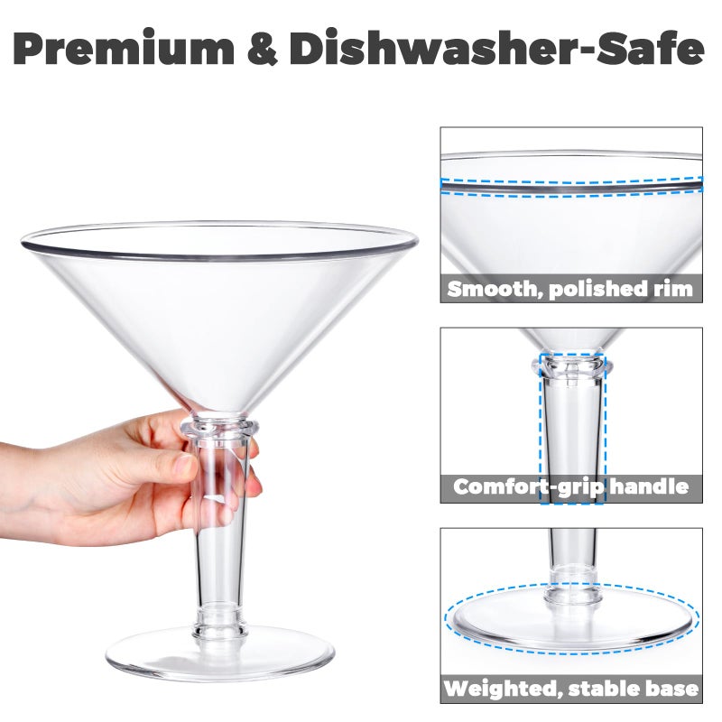 SAIAOKJ 48oz Giant Martini Glass Plastic Large Martini Glasses For Centerpieces Perfect For Martini Party Decorations Gifts & A Tini Bit Older Birthday(1pcs) - Image 4