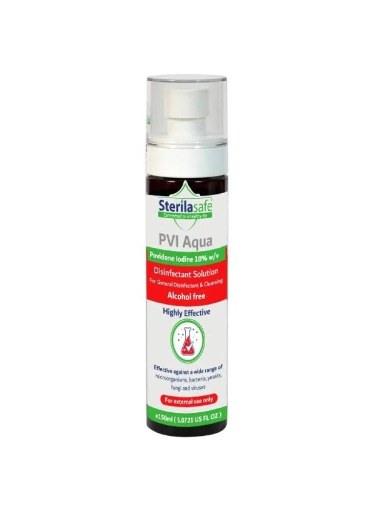 PVA Aqua Antiseptic Solution (10% Povidone-Iodine) - 150 ml