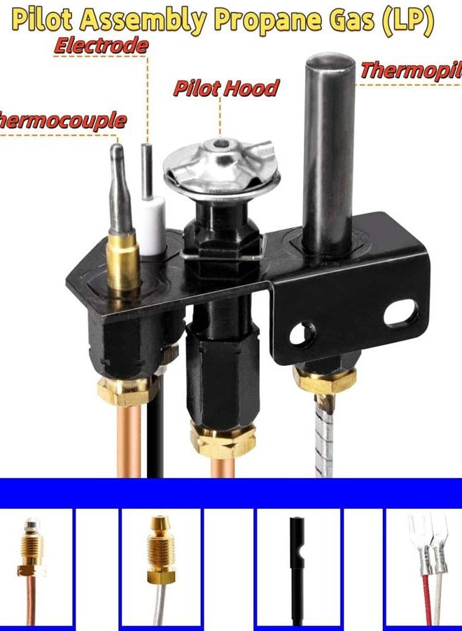 EVIMOTAL 108084-03 Pilot Assembly LPG Fits IHP Lennox Direct Vent Fireplaces Propane Gas 69L18 - Image 3