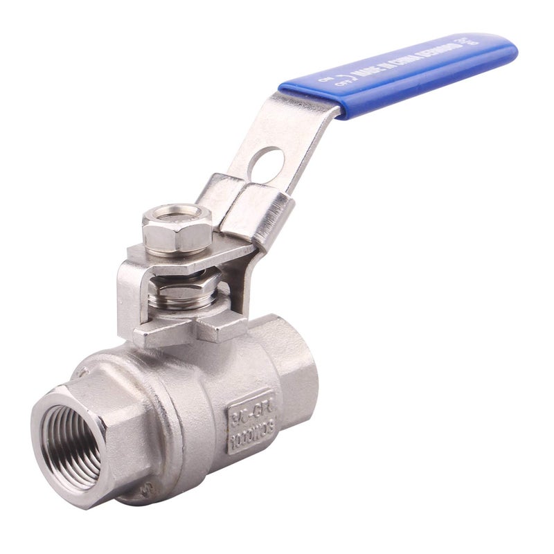 DERNORD Stainless Steel 304 Ball Valve Full Port Heavy Duty for WOG with Locking Device 38 NPT