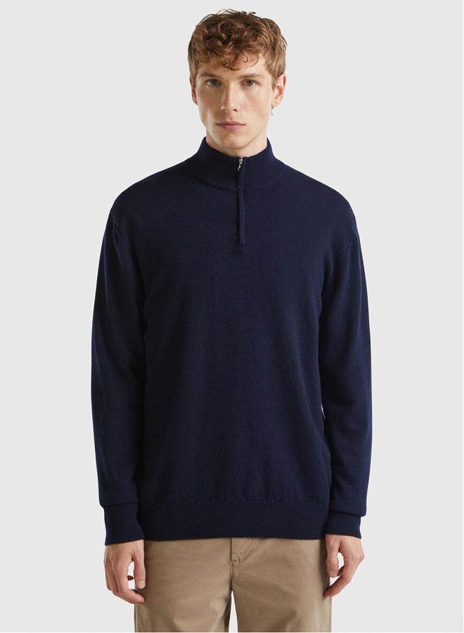 Benetton zip-up sweater  - Image 2
