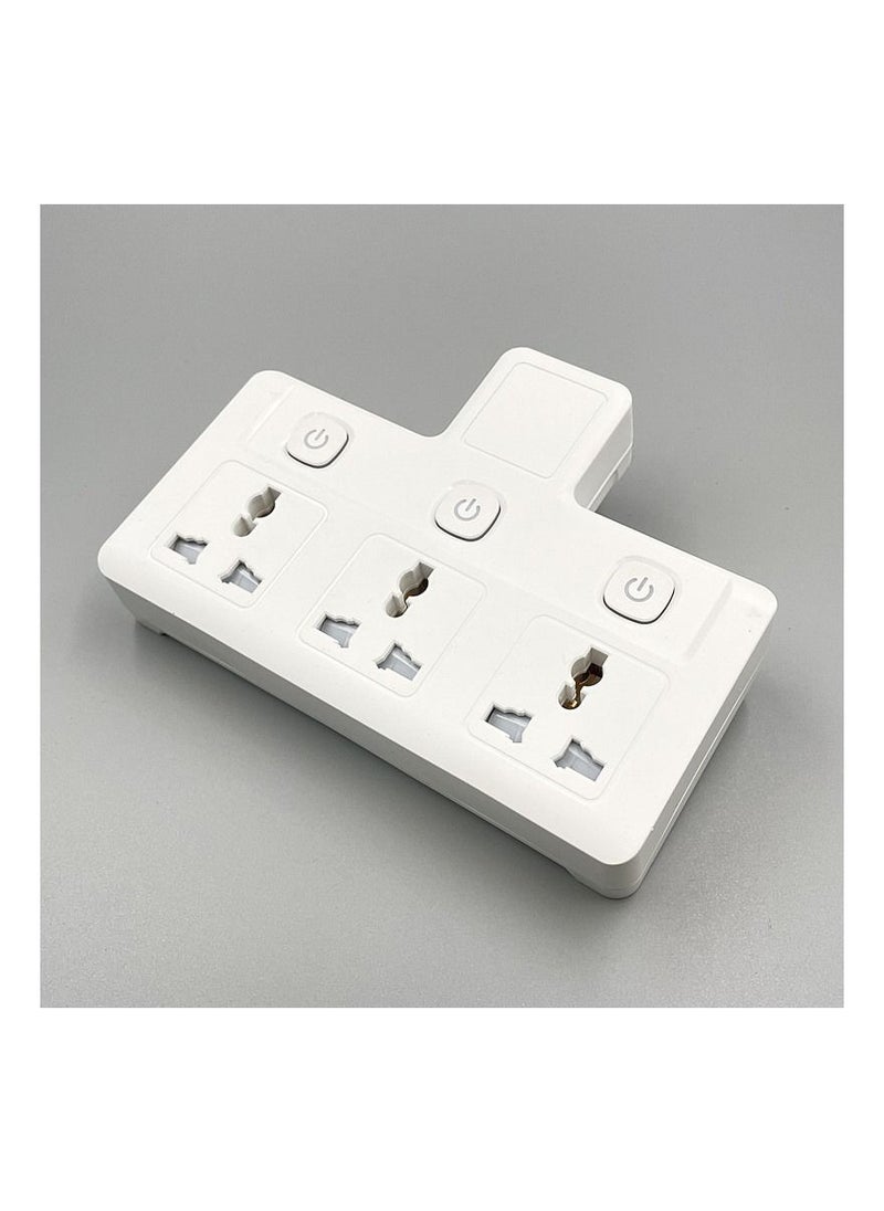 Generic - Power Adapter Multi Plug Extension, Multi-Plug Extension Sockets , Multi Socket plug, Wall Plug Adapter, UK Plug Switched Socket 2 Way , Turn 1 into 3, Surge Protection Power Extensi - Image 1