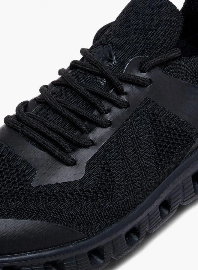 Oaklan by Shoexpress BLACK Panelled Lace-Up Sports Shoes  | Best Price UAE