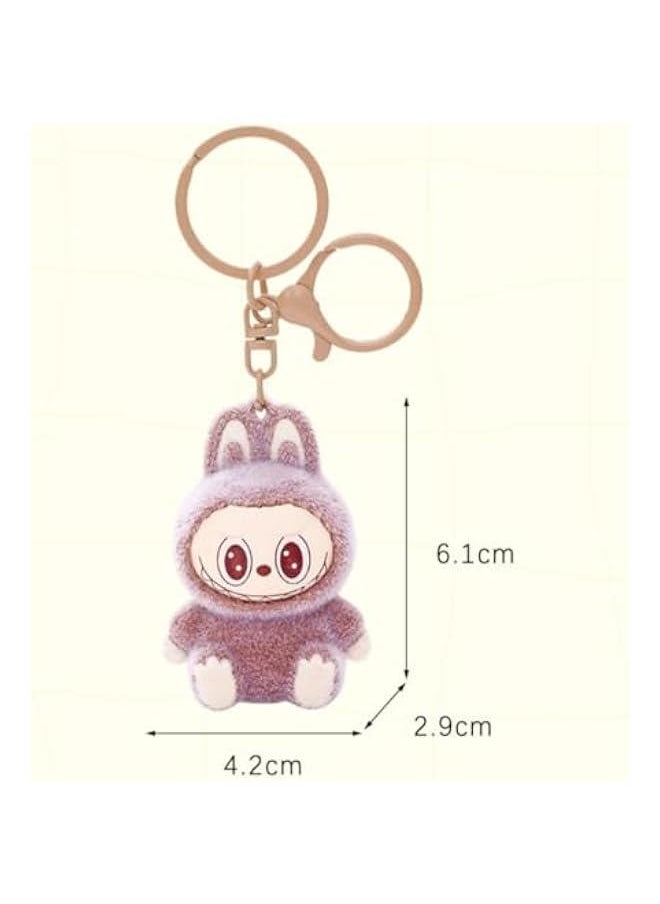 Arabest 5 Pack Labubu Plush Keychain Wings of Fortune Vinyl Figure with Original Packaging Cute 6cm Hanging Ornament for Home Decor and Accessories, Multi-color, 6 Centimeters  - Image 3