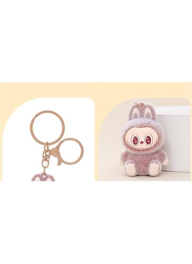 Arabest 5 Pack Labubu Plush Keychain Wings of Fortune Vinyl Figure with Original Packaging Cute 6cm Hanging Ornament for Home Decor and Accessories, Multi-color, 6 Centimeters  - Image 4