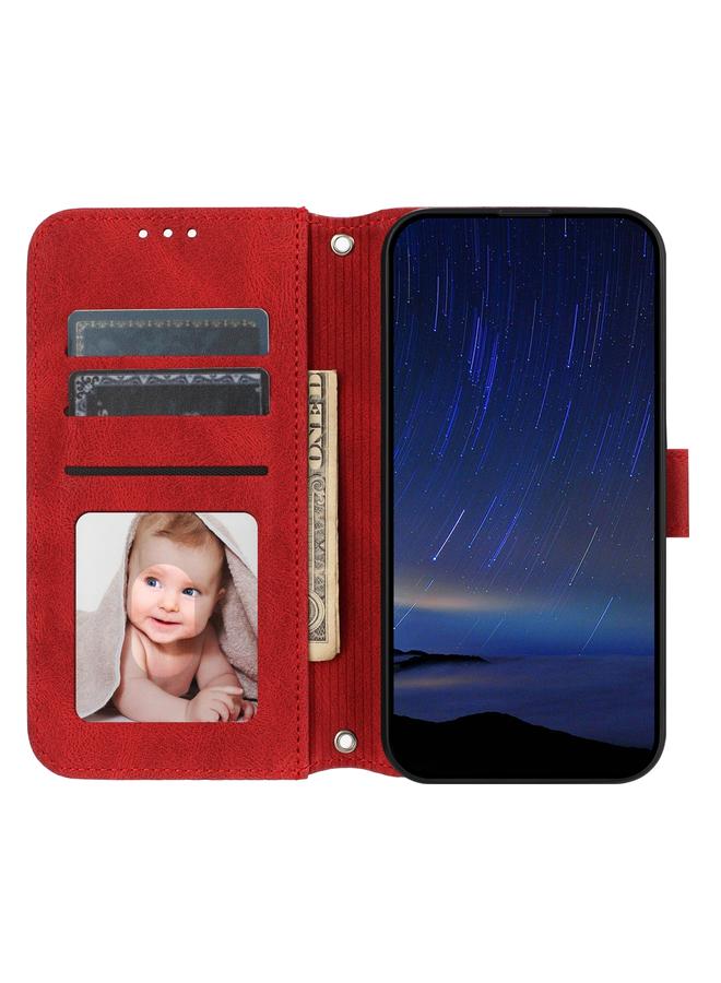 جرين تايجر جراب هاتف Honor 200 من الجلد الملمس بخطوط منقوشة - Image 4