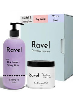 Ravel Customised Hair Care Set For Dry Scalp Wavy , HAIR Shampoo 200ml and Hair mask 100g Pack of 2