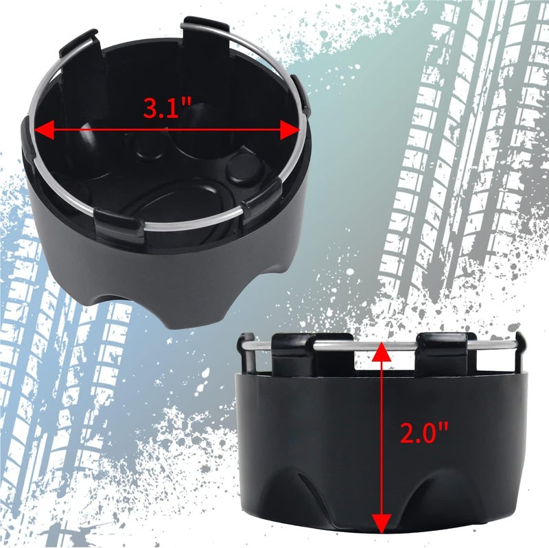 CPOWACE 4 قطع من أغطية مركز عجلات سوداء، متوافقة مع طرازات Polaris Sportsman Ranger RZR ACE 1521509-521 - Image 3
