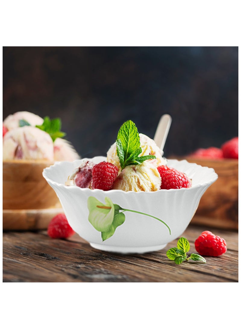 لاوبالا طقم عشاء كلاسيكي من La Opala مكون من 38 قطعة من مادة زجاجية، طقم عشاء عاجي أحمر الخدود، آمن للاستخدام في الميكروويف وغسالة الأطباق، طراز بسيط، أوعية وأكواب وأطباق قابلة لإعادة الاستخدام - Image 4