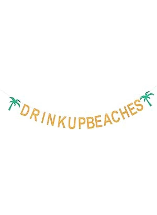 Coconut Tree Garland Luau Party Decor Hawaiian Beach Hanging Flag Tropical Summer Banner - Image 1