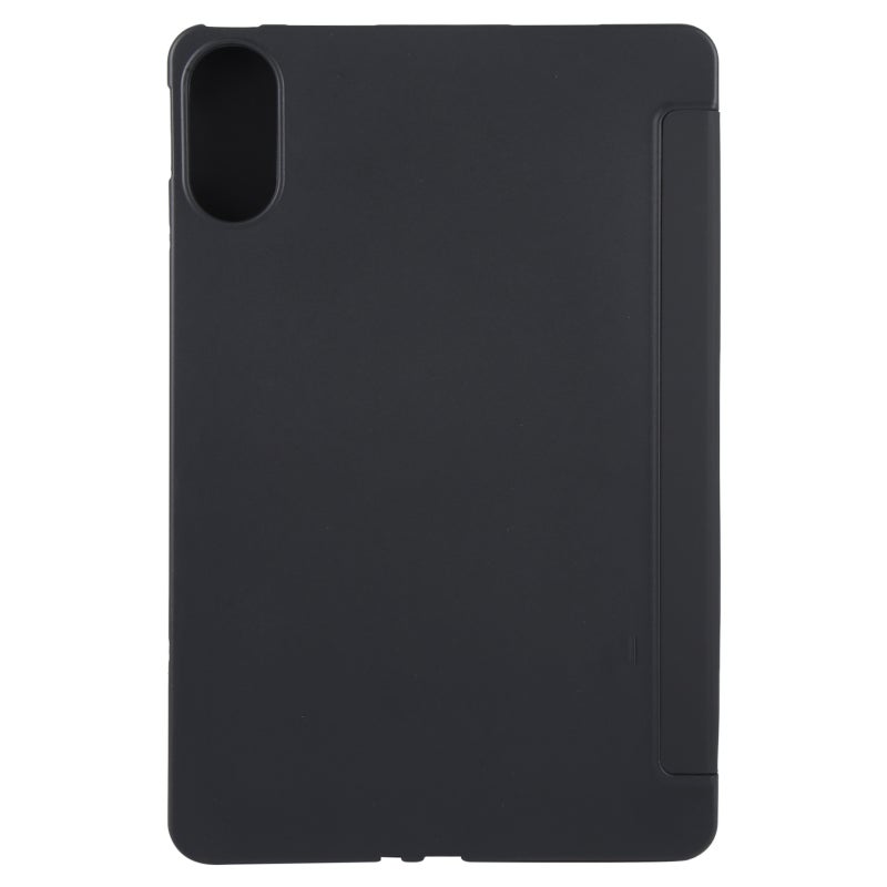 erorex For Huawei Matepad Se 11 2024 Tri-Fold Silicone Leather Tablet Case(Black) - Image 3