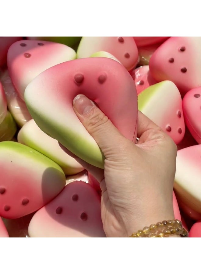 Squishy Toy Watermelon Slice Fidget Toy Slow Rising Stress Relief Toy Anxiety Relief Soft Squeeze Sensory Toy Portable Emotional Relief Desk Toy Gift for Adults Teens Kids - Image 1
