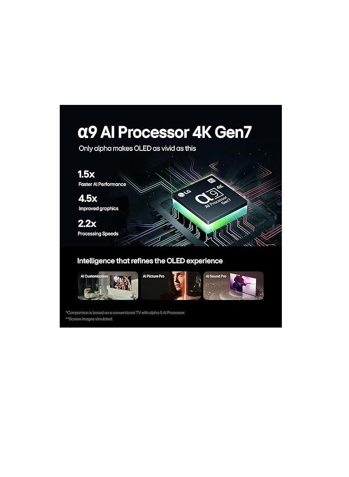 إل جي تلفاز LG OLED CS4 55 بوصة 4K الذكي مع جهاز التحكم السحري AI Dolby Vision webOS24 - OLED55CS4V (2024) - Image 4