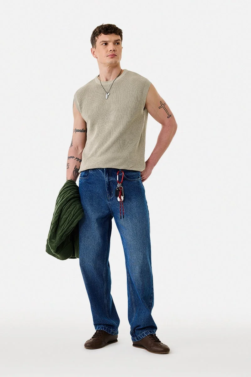 SNITCH Textured 100% Cotton Regular Fit T-Shirt