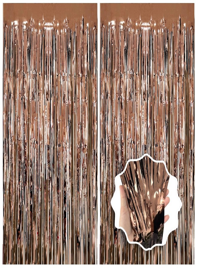 ستارة خلفية بنية اللون مزينة بشرائط لامعة، عبوة من قطعتين، مقاس 3.3 × 8.2 قدم، مناسبة لحفلات أعياد الميلاد، والتخرج، وحفلات الزفاف، والذكرى السنوية، وحفلات استقبال المولود، وحفلات توديع العزوبية، وعيد الفصح. - Image 1