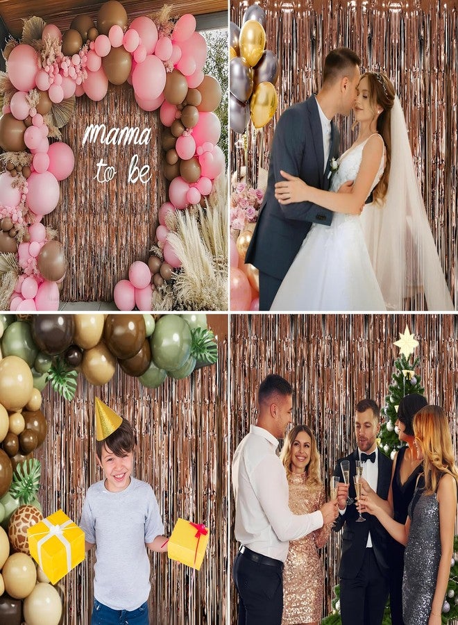 ستارة خلفية بنية اللون مزينة بشرائط لامعة، عبوة من قطعتين، مقاس 3.3 × 8.2 قدم، مناسبة لحفلات أعياد الميلاد، والتخرج، وحفلات الزفاف، والذكرى السنوية، وحفلات استقبال المولود، وحفلات توديع العزوبية، وعيد الفصح. - Image 3