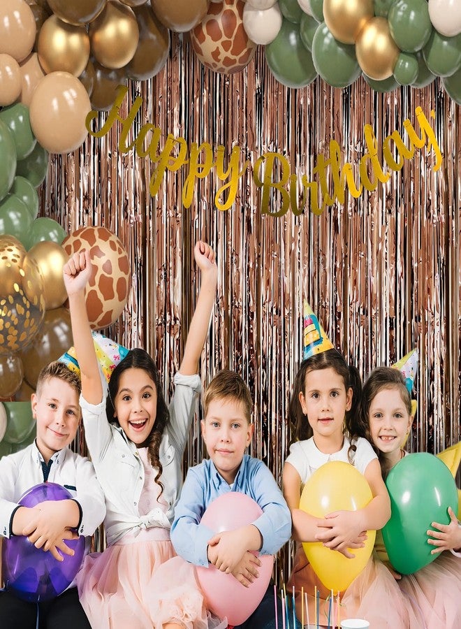 ستارة خلفية بنية اللون مزينة بشرائط لامعة، عبوة من قطعتين، مقاس 3.3 × 8.2 قدم، مناسبة لحفلات أعياد الميلاد، والتخرج، وحفلات الزفاف، والذكرى السنوية، وحفلات استقبال المولود، وحفلات توديع العزوبية، وعيد الفصح. - Image 4