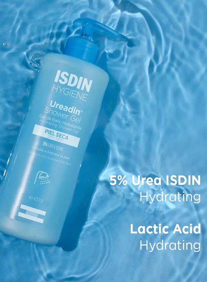 ISDIN جل استحمام يوريدين المرطب [400 مل] - غسول جسم خالي من الصابون للبشرة الجافة مع 5% يوريا لتنظيف بدون تهيج - Image 2