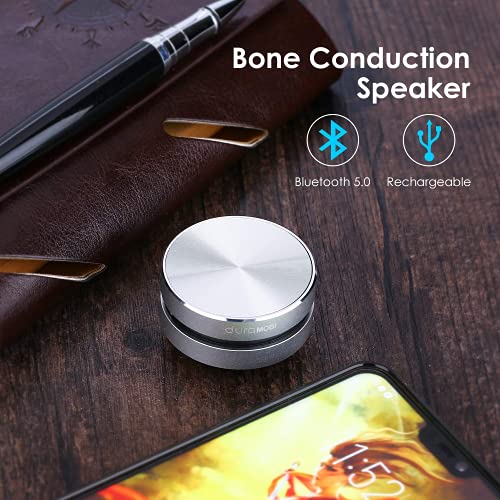 vapeonly Bluetooth Mini Speaker Bone Conduction Portable Wireless Speaker Stereo Bass Sound Creative Portable Speakers Mini Size Music Player for Home,Outdoor,Travel (Silver) - Image 3