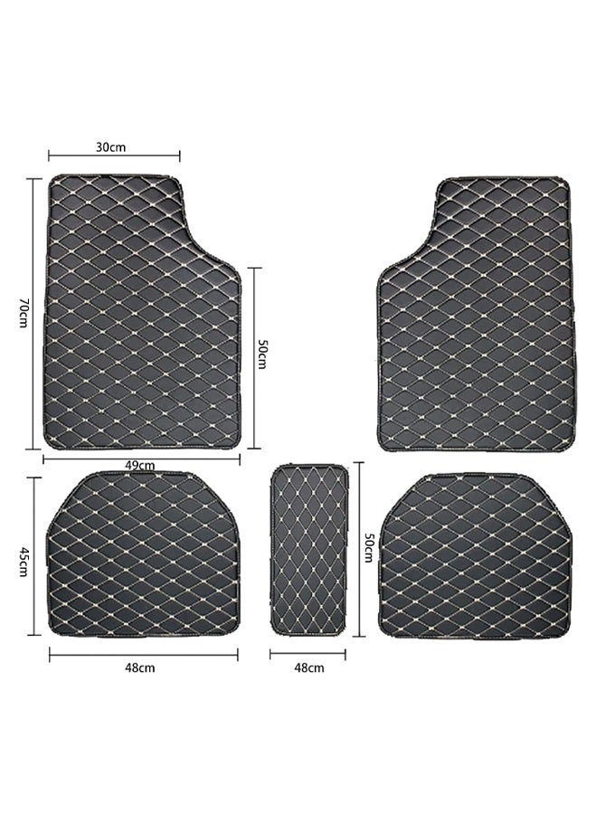 DUNISO 5 Pcs Deluxe Car Floor Mat Set，Waterproof Universal Fit Car Floor Mats Protection with Rubber Lining, Suitable for All Vehicles，Black  - Image 4
