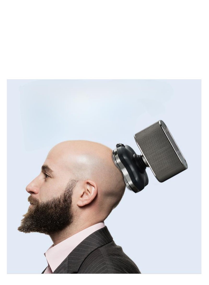 سكال شيفر ماكينة حلاقة الرأس جولد برو للرجال الرطبة والجافة، 4 شفرات لتشذيب الشعر مع محول USB أمريكي وكابل شحن، ماكينة حلاقة دوارة قابلة لإعادة الشحن 4D - Image 2
