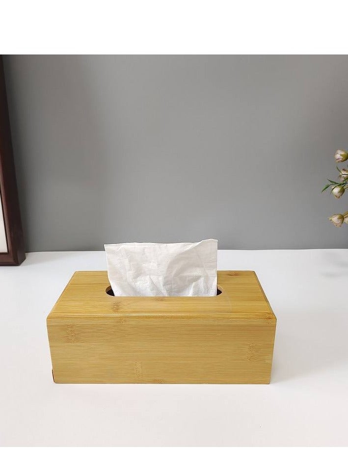 Generic Wood Tissue Storage Box Living Room Paper Towel Holder  - Image 2