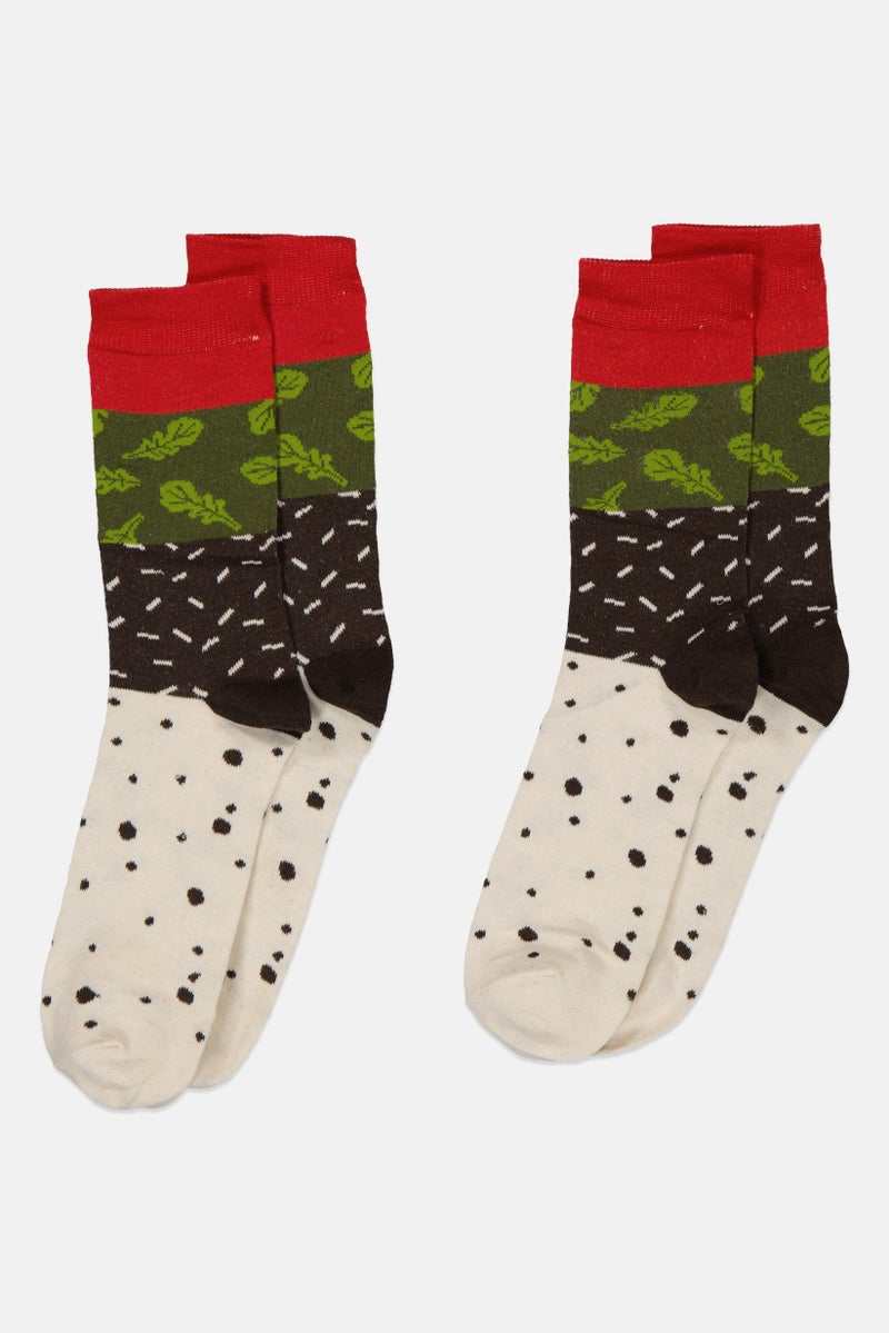 The Orrsum Sock Co Men 2 Pack Graphic Print Burrito Socks, Multicolor - Image 3